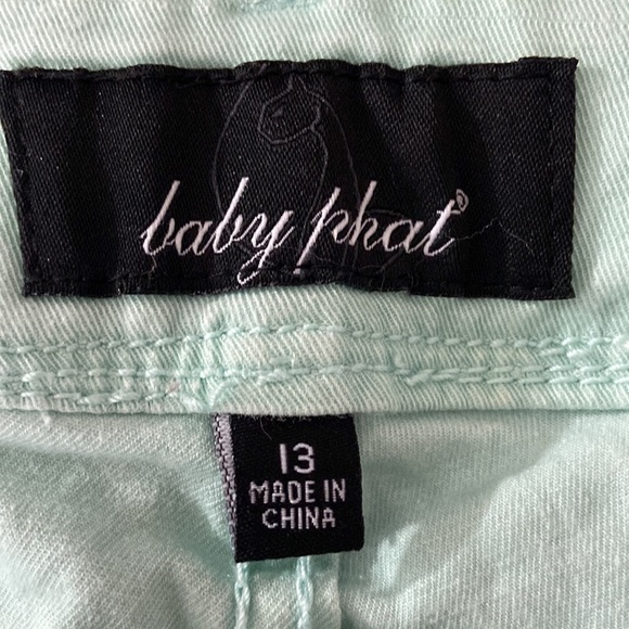 Vintage Baby Phat Light Lime Green Jeans Size 14 - Picture 7 of 9